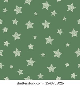 Background with hand drawn stars. Vector.