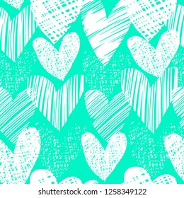 background of
 hand-drawn hearts