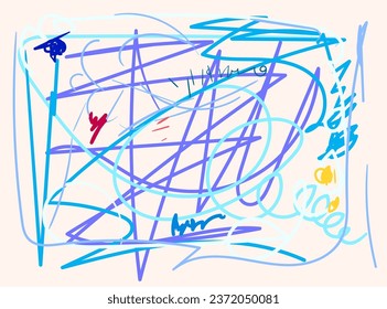 Background with hand-drawn scribbles, portraying an abstract expression of someone's depression.