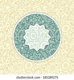 Background with Handmade abstract Seamless protozoa patterns 