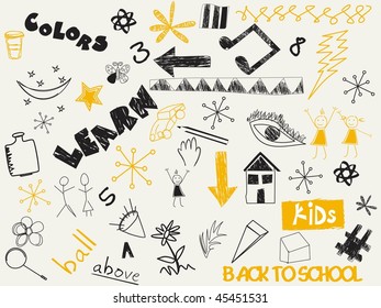 background with handrawn object, illustration