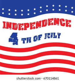 background happy 4 Th of July, independence day of the United States of America, vector illustration