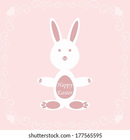 Background of Happy Easter greeting card