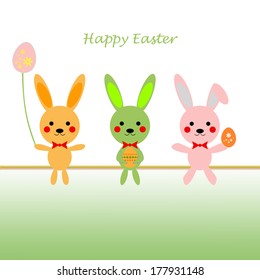 Background of Happy Easter greeting card