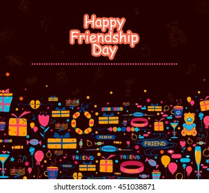 Background for Happy Friendship Day in vector