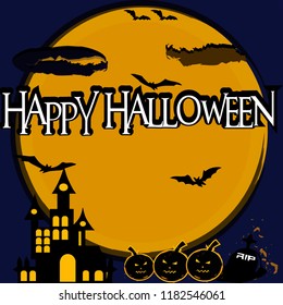 Background Happy Halloween Vector EPS 10