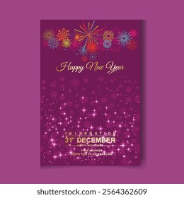 Background for Happy New Year celebration illustration with typography