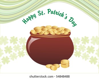 background for happy st patrick day, vector illustration