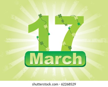 background for happy st patrick day, 17 march illustration