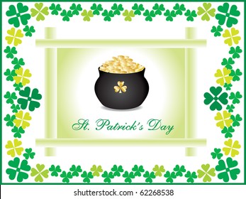 background for happy st patrick day, 17 march illustration