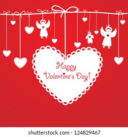 Background happy Valentine's Day. Vector