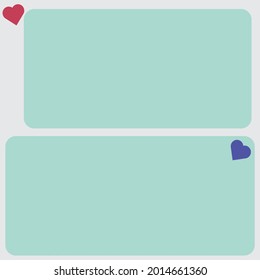 The background has hearts to make a card with a message.