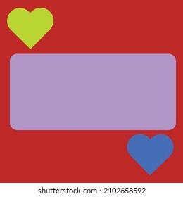 The background has hearts for making cards.