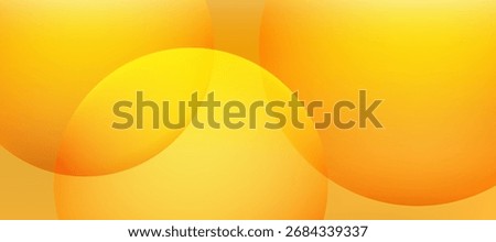 The background has orange tones with circles of different sizes giving a warm feeling. The circle shape gives a feeling of harmony, harmony and simplicity.