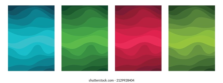 The background has wavy lines that change color from dark to light on the center. Vector illustration. File Eps 8