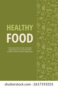 background,. Healthy eating. Card, poster template. Top view