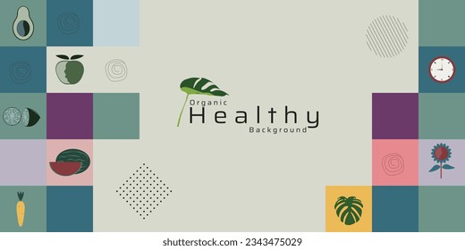 background healthy food lifestyle natural color vector