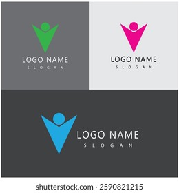 Background Healthy Life people logo template vector design
