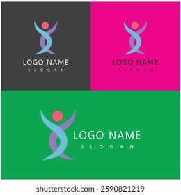 Background Healthy Life people logo template vector design