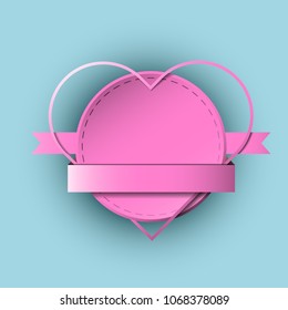 Background with heart for banner - eps10