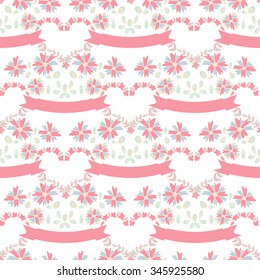 Background heart of flowers. Seamless. Pink. It is used for packaging, greeting cards, invitations. On a white background. Valentine's Day, wedding day, anniversary.