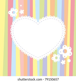 background with a heart on color strips