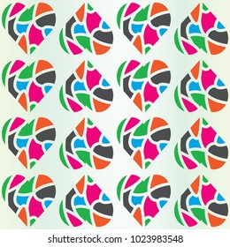 Background Heart Pattern Love Curve Seamless Wallpaper