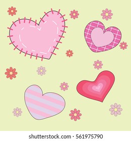 Background heart seamless pattern, vector illustration