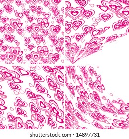 Background heart  Set Valentine
