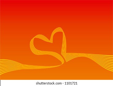 Background with Heart shaped Curved Design (vector file, you can edit whatever you need)