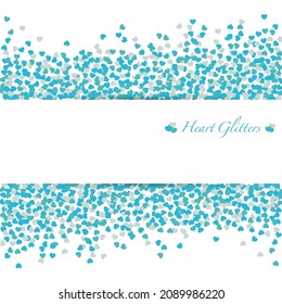 Background of heart shaped glitter