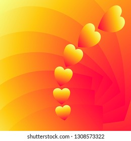 Background with heart for St. Valentine's Day. Vector EPS 10.