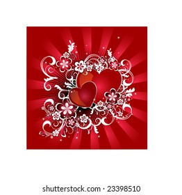  background with heart for valentine day