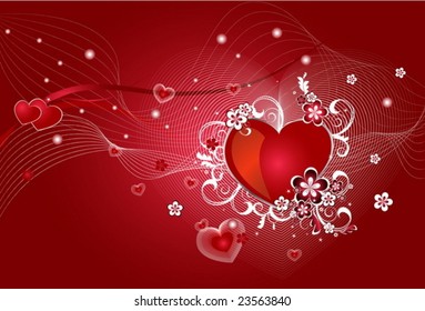 background with heart for valentine day