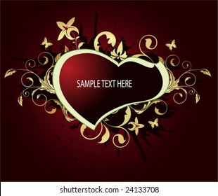Background with heart for valentine day
