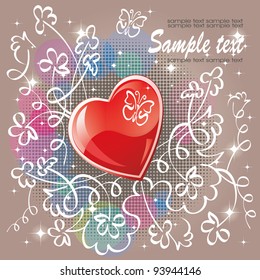 background to the heart.  Valentine's Day.
