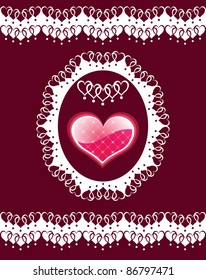 Background with heart. Vector illustration.