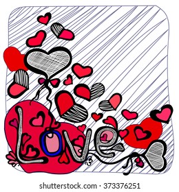 Background with Hearts.
