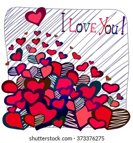 Background with Hearts.