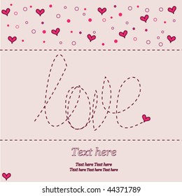 Background with hearts