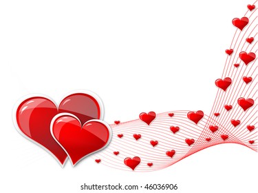 background from hearts