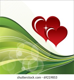 Background with Hearts.