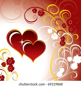 Background with Hearts.