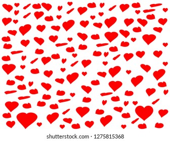 Background of hearts bright decor