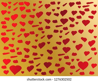 Background of hearts bright decor