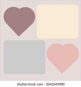 The background with hearts can be used to make a card with a message.