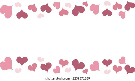 Hintergrund mit Herzen verschiedener Größen und Farben im Doodle-Stil. Herzlichen Glückwunsch! Geeignet für Postkarten, Webseiten, soziale Netzwerke. Valentinstag, Muttertag. Romantische Postkarte. 