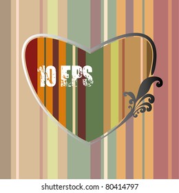 background with Hearts, element for design, vector illustration