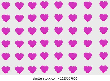 Background with hearts. Gray background with purple hearts. Backgrounds
