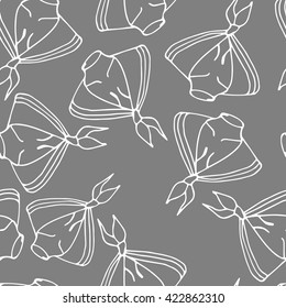 Background with  hearts like boobs. Seamless Pattern for Valentine's day. Vector illustration